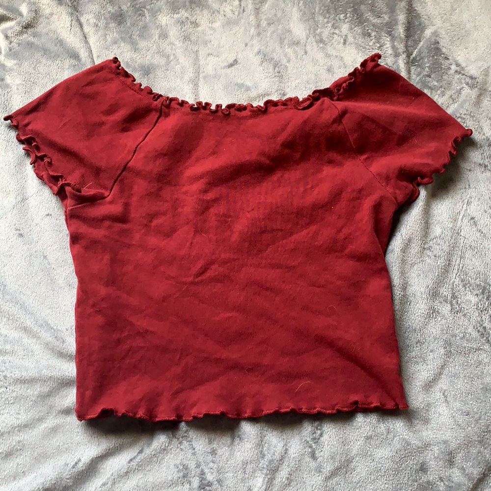 Red crop top